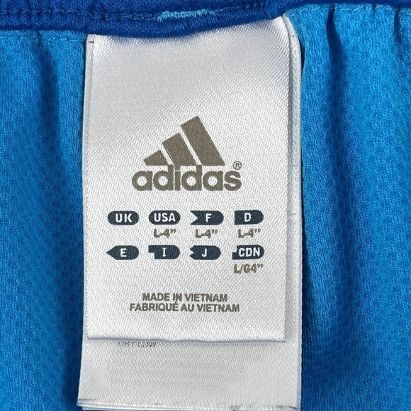 Adidas Athletic Shorts Womens Large Blue Elastic Waist - Picture 2 of 9